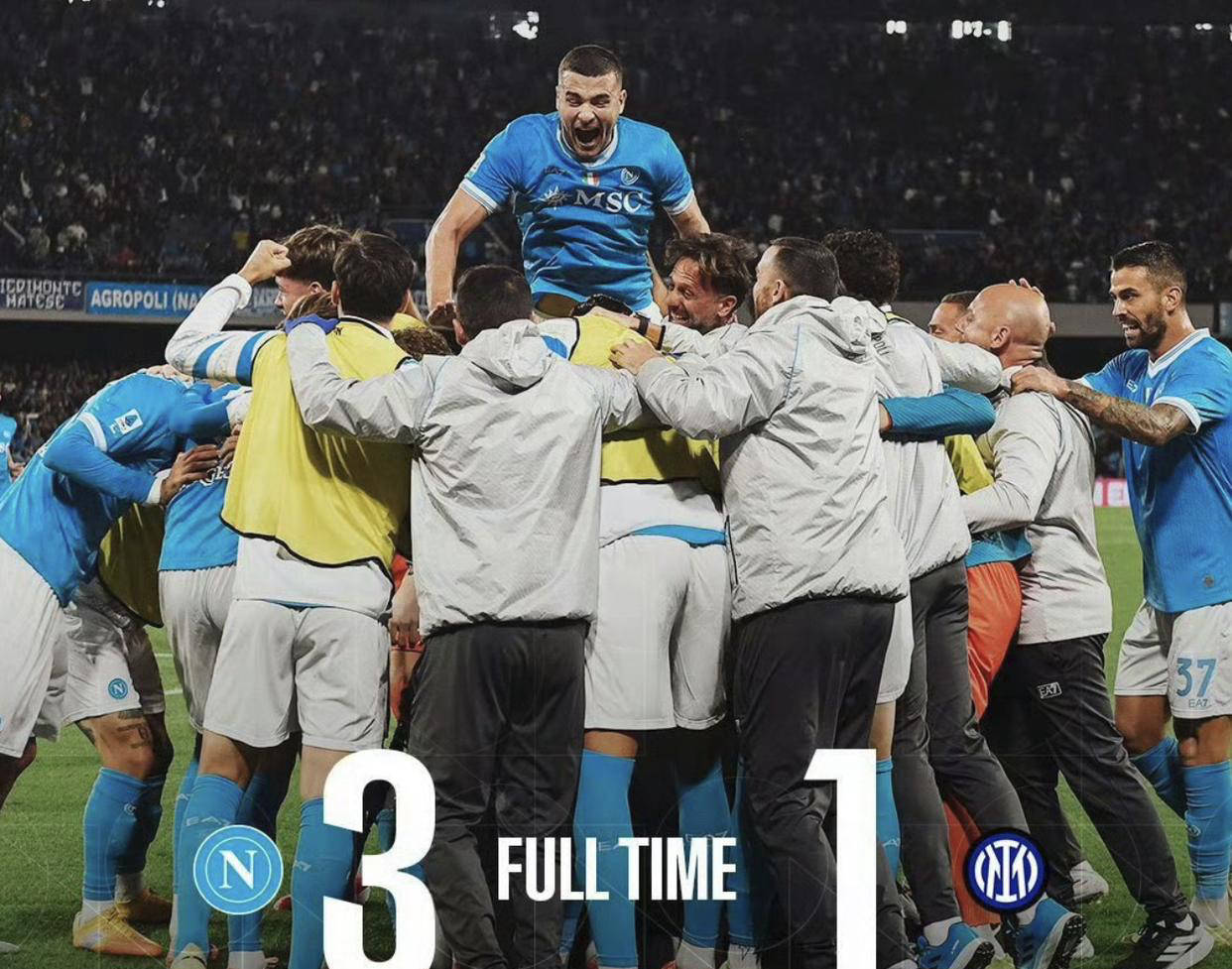 那不勒斯3-1终结国米7连胜,孔蒂执教风格遭质疑,意甲争冠形势激烈